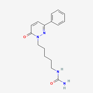 molecular formula C16H20N4O2 B14412129 N-[5-(6-Oxo-3-phenylpyridazin-1(6H)-yl)pentyl]urea CAS No. 87653-39-2