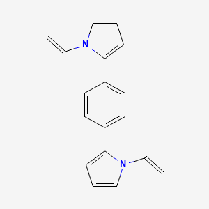 molecular formula C18H16N2 B14412136 2,2'-(1,4-Phenylene)bis(1-ethenyl-1H-pyrrole) CAS No. 84921-97-1