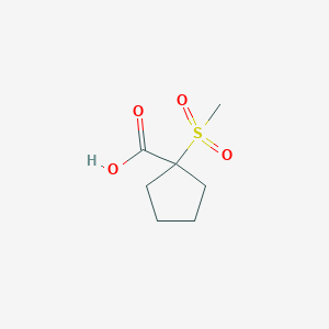 molecular formula C7H12O4S B1441214 1-甲磺酰环戊烷-1-羧酸 CAS No. 1235439-64-1