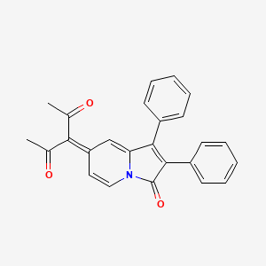 3-(3-Oxo-1,2-diphenylindolizin-7(3H)-ylidene)pentane-2,4-dione