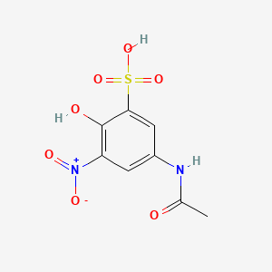 molecular formula C8H8N2O7S B14412194 5-Acetamido-2-hydroxy-3-nitrobenzenesulphonic acid CAS No. 85237-60-1