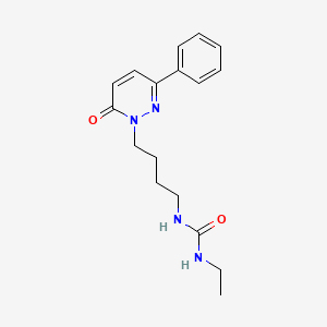 molecular formula C17H22N4O2 B14412223 N-Ethyl-N'-[4-(6-oxo-3-phenylpyridazin-1(6H)-yl)butyl]urea CAS No. 87653-23-4