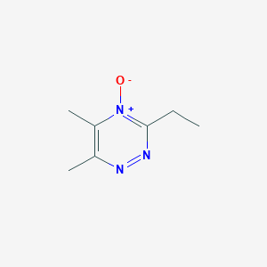 molecular formula C7H11N3O B14412256 3-Ethyl-5,6-dimethyl-4-oxo-1,2,4lambda~5~-triazine CAS No. 82811-47-0