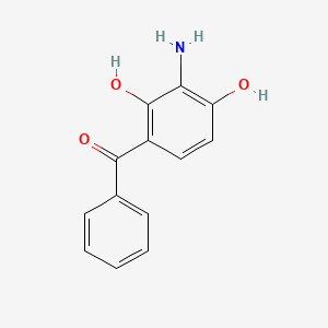 molecular formula C13H11NO3 B14412260 Methanone, (3-amino-2,4-dihydroxyphenyl)phenyl- CAS No. 87119-03-7