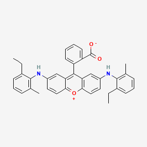 2-[2,7-bis(2-ethyl-6-methylanilino)xanthen-10-ium-9-yl]benzoate