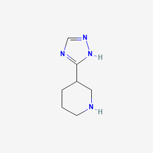 molecular formula C7H12N4 B1441228 3-(4H-1,2,4-三唑-3-基)哌啶 CAS No. 933750-46-0