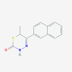 molecular formula C14H12N2OS B14412287 6-Methyl-5-(naphthalen-2-yl)-3,6-dihydro-2H-1,3,4-thiadiazin-2-one CAS No. 87427-88-1