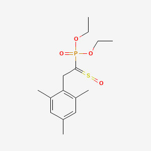 Diethyl [1-(oxo-lambda~4~-sulfanylidene)-2-(2,4,6-trimethylphenyl)ethyl]phosphonate