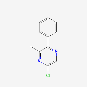 molecular formula C11H9ClN2 B14412345 5-Chloro-3-methyl-2-phenylpyrazine CAS No. 81225-10-7