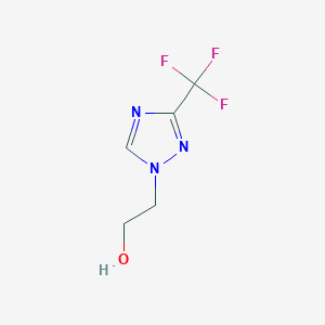 molecular formula C5H6F3N3O B1441236 2-[3-(三氟甲基)-1H-1,2,4-三唑-1-基]乙醇 CAS No. 1706431-23-3
