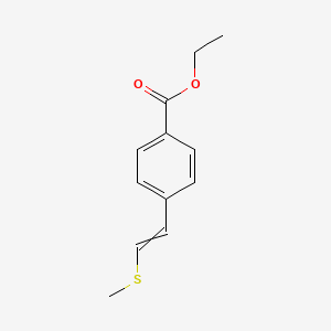 molecular formula C12H14O2S B14412378 Ethyl 4-[2-(methylsulfanyl)ethenyl]benzoate CAS No. 82525-11-9