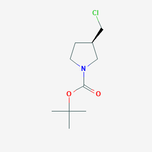 molecular formula C10H18ClNO2 B1441238 (R)-tert-butyl 3-(chloromethyl)pyrrolidine-1-carboxylate CAS No. 1187927-12-3