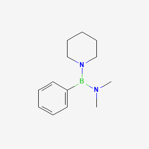 molecular formula C13H21BN2 B14412397 N,N-Dimethyl-1-phenyl-1-(piperidin-1-yl)boranamine CAS No. 83837-50-7