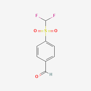 molecular formula C8H6F2O3S B14412405 4-(Difluoromethanesulfonyl)benzaldehyde CAS No. 84761-78-4