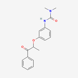 molecular formula C18H20N2O3 B14412413 N,N-Dimethyl-N'-{3-[(1-oxo-1-phenylpropan-2-yl)oxy]phenyl}urea CAS No. 87476-03-7