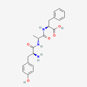 molecular formula C21H25N3O5 B14412426 L-Tyrosyl-D-alanyl-L-phenylalanine CAS No. 80705-25-5