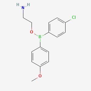 molecular formula C15H17BClNO2 B14412430 2-Aminoethyl (4-chlorophenyl)(4-methoxyphenyl)borinate CAS No. 85724-98-7