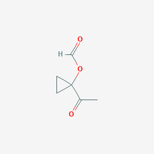 molecular formula C6H8O3 B14412431 1-Acetylcyclopropyl formate CAS No. 80706-67-8