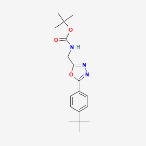molecular formula C18H25N3O3 B1441245 2-Tert-butyloxycarbonylaminomethyl-5-(4-tert-butylphenyl)-[1,3,4]oxadiazole CAS No. 1053656-72-6
