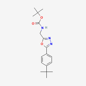 molecular formula C18H25N3O3 B1441245 2-Tert-butiloxicarbonilaminometil-5-(4-tert-butilfenil)-[1,3,4]oxadiazol CAS No. 1053656-72-6