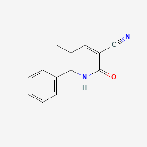 molecular formula C13H10N2O B14412460 5-Methyl-2-oxo-6-phenyl-1,2-dihydropyridine-3-carbonitrile CAS No. 84596-46-3