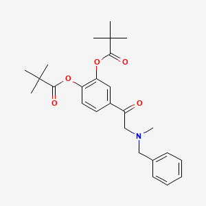 molecular formula C26H33NO5 B1441249 4-(2-(苄基(甲基)氨基)乙酰基)-1,2-苯亚甲基双(2,2-二甲基丙酸酯) CAS No. 42146-03-2