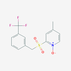 4-Methyl-1-oxo-2-{[3-(trifluoromethyl)phenyl]methanesulfonyl}-1lambda~5~-pyridine