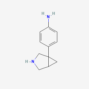 molecular formula C11H14N2 B14412519 4-(3-Azabicyclo[3.1.0]hexan-1-yl)aniline CAS No. 86215-70-5