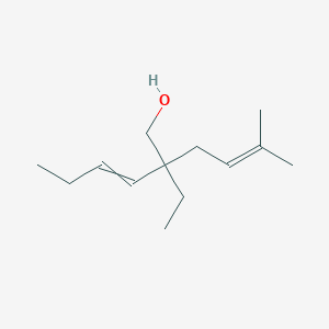 molecular formula C13H24O B14412524 2-Ethyl-2-prenyl-3-hexenol CAS No. 85136-06-7