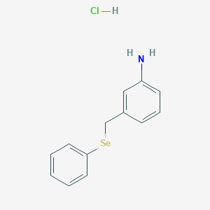 3-(Phenylselanylmethyl)aniline;hydrochloride