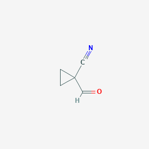 molecular formula C5H5NO B1441256 1-ホルミルシクロプロパンカルボニトリル CAS No. 941687-63-4