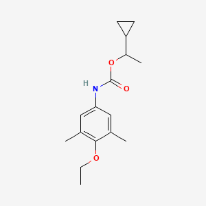 molecular formula C16H23NO3 B14412586 1-Cyclopropylethyl (4-ethoxy-3,5-dimethylphenyl)carbamate CAS No. 84971-23-3