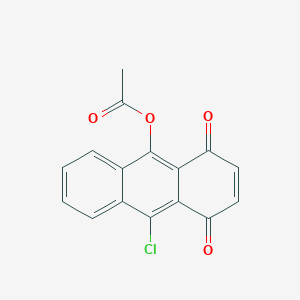 molecular formula C16H9ClO4 B14412604 10-Chloro-1,4-dioxo-1,4-dihydroanthracen-9-YL acetate CAS No. 80490-14-8