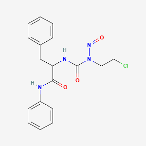 molecular formula C18H19ClN4O3 B14412647 2-[[2-chloroethyl(nitroso)carbamoyl]amino]-N,3-diphenylpropanamide CAS No. 80687-19-0