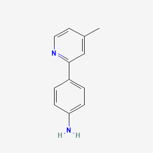 molecular formula C12H12N2 B1441265 4-(4-甲基-2-吡啶基)苯胺 CAS No. 18471-74-4