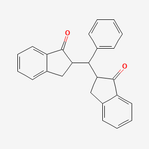 molecular formula C25H20O2 B14412660 2,2'-(Phenylmethylene)di(2,3-dihydro-1H-inden-1-one) CAS No. 81977-67-5