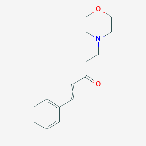 molecular formula C15H19NO2 B14412671 1-Penten-3-one, 5-(4-morpholinyl)-1-phenyl- CAS No. 87594-64-7