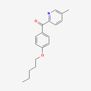 molecular formula C18H21NO2 B1441268 5-メチル-2-(4-ペンチロキシベンゾイル)ピリジン CAS No. 1187166-55-7