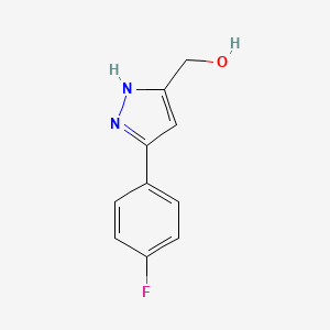 molecular formula C10H9FN2O B1441269 [3-(4-fluorophenyl)-1H-pyrazol-5-yl]methanol CAS No. 1137165-21-9