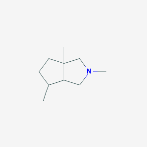 molecular formula C10H19N B14412703 2,3a,6-Trimethyloctahydrocyclopenta[c]pyrrole CAS No. 87390-69-0