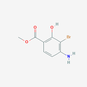 molecular formula C8H8BrNO3 B1441271 Methyl 4-amino-3-bromo-2-hydroxybenzoate CAS No. 1242268-24-1