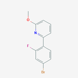 molecular formula C12H9BrFNO B1441273 2-(4-Bromo-2-fluorophenyl)-6-methoxypyridine CAS No. 1187170-02-0