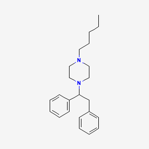 molecular formula C23H32N2 B14412737 1-(1,2-Diphenylethyl)-4-pentylpiperazine CAS No. 86360-43-2