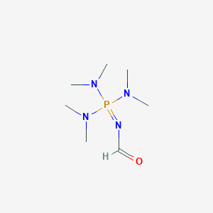 molecular formula C7H19N4OP B14412747 N-[Tris(dimethylamino)-lambda~5~-phosphanylidene]formamide CAS No. 83978-23-8