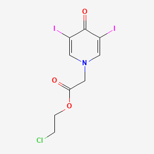 molecular formula C9H8ClI2NO3 B1441276 2-chloroethyl (3,5-diiodo-4-oxo-1(4H)-pyridinyl)acetate CAS No. 32401-40-4