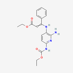 Ethyl 3-[[2-amino-6-(ethoxycarbonylamino)pyridin-3-yl]amino]-3-phenylprop-2-enoate