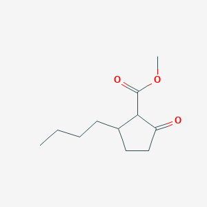 molecular formula C11H18O3 B14412797 Methyl 2-butyl-5-oxocyclopentane-1-carboxylate CAS No. 87682-82-4