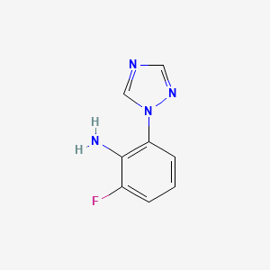 molecular formula C8H7FN4 B1441280 2-fluoro-6-(1H-1,2,4-triazol-1-yl)aniline CAS No. 1183856-70-3