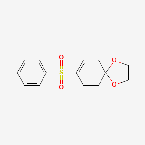 molecular formula C14H16O4S B14412808 8-(Benzenesulfonyl)-1,4-dioxaspiro[4.5]dec-7-ene CAS No. 81841-89-6