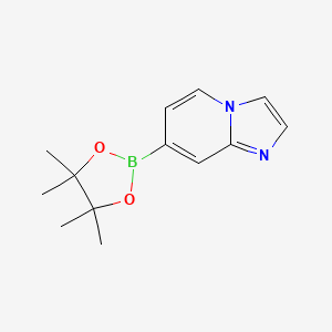 molecular formula C13H17BN2O2 B1441282 7-(4,4,5,5-四甲基-1,3,2-二氧杂硼环-2-基)咪唑并[1,2-a]吡啶 CAS No. 908268-52-0